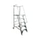 Metallic Ladder 8FT Rolling Platform Ladder w/ Spring Loaded Casters 700-8 - alternate 1